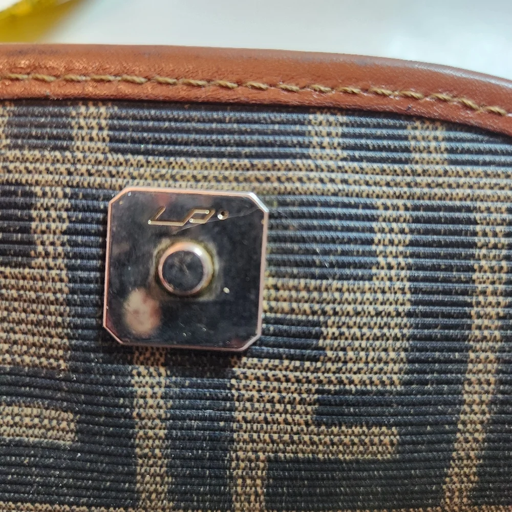 Vintage Fendi Zucca Canvas Leather Half-moon Crossbody Bag - Picture 15 of 15